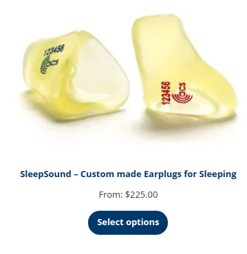 Earplugs for sleeping. Custom-made sleeping ear plugs.