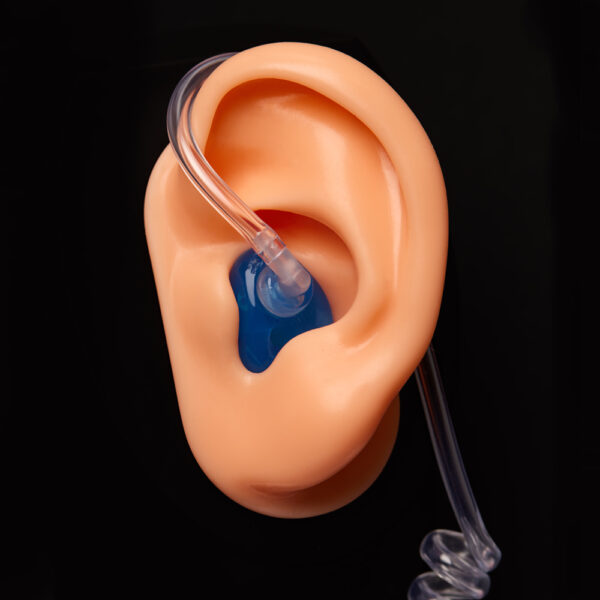 Broadcaster custom earplug in the ear