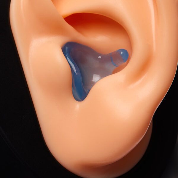 PACS Sleepsound Custom Earplugs for Sleeping, with grip tab in ear
